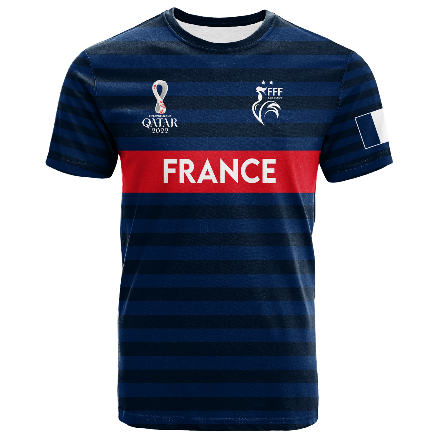 Custom France Football Team World Cup 2022 T-Shirt Graphic Tee