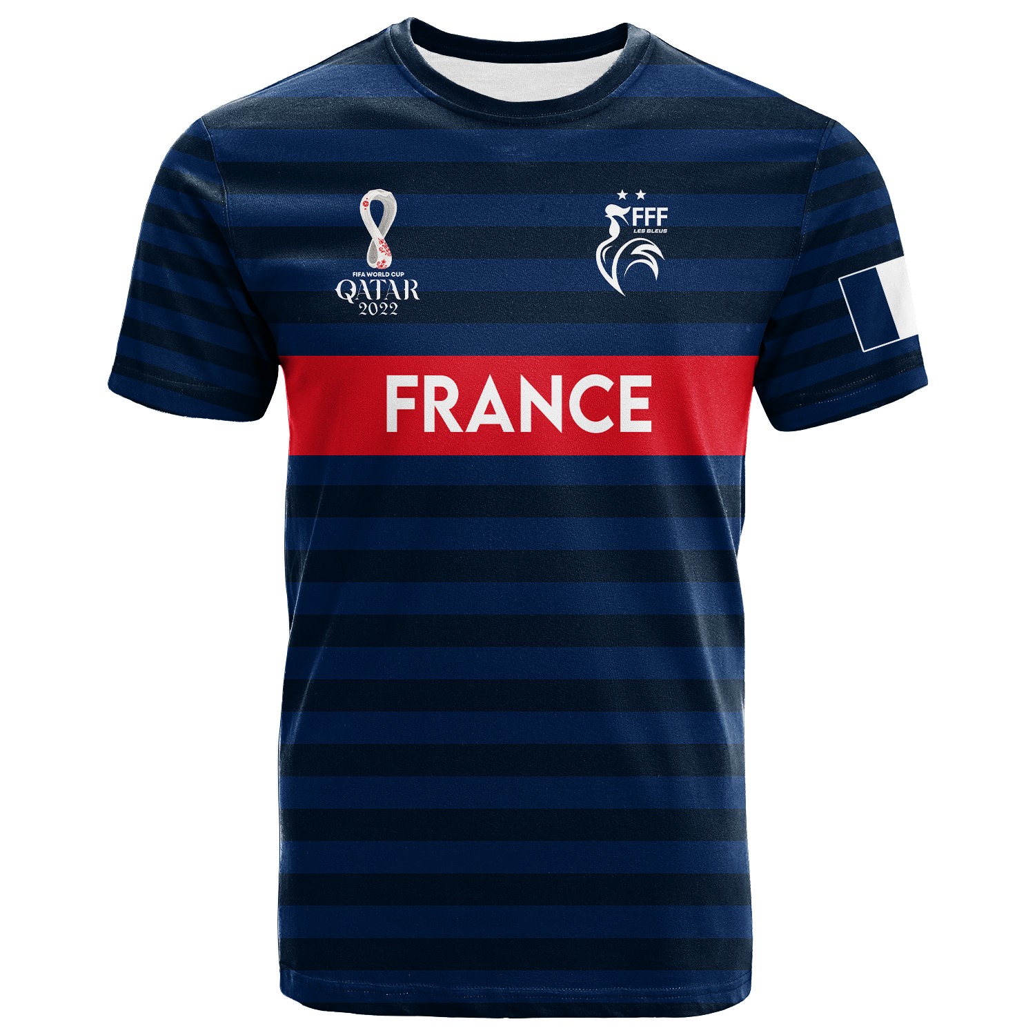 Custom France Football Team World Cup 2022 T-Shirt Graphic Tee