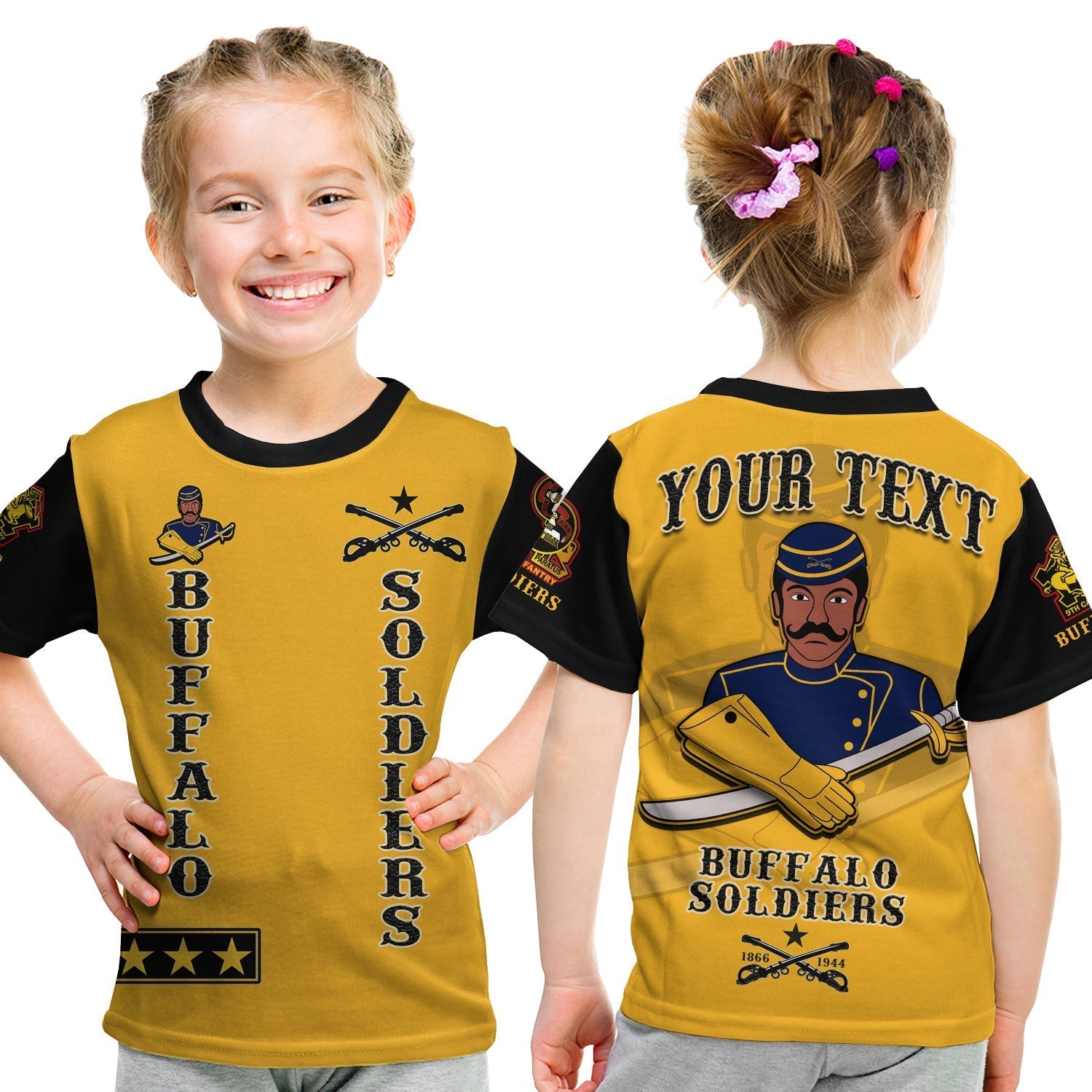 Custom Buffalo Soldiers T-Shirt Motorcycle BSMC Club Graphic Tee