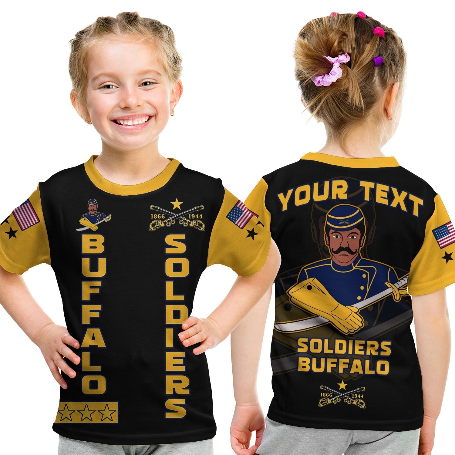 Custom Buffalo Soldiers T-Shirt BSMC Club Adore Motorcycle Graphic Tee