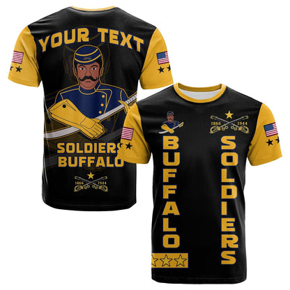 Custom Buffalo Soldiers T-Shirt BSMC Club Adore Motorcycle Graphic Tee
