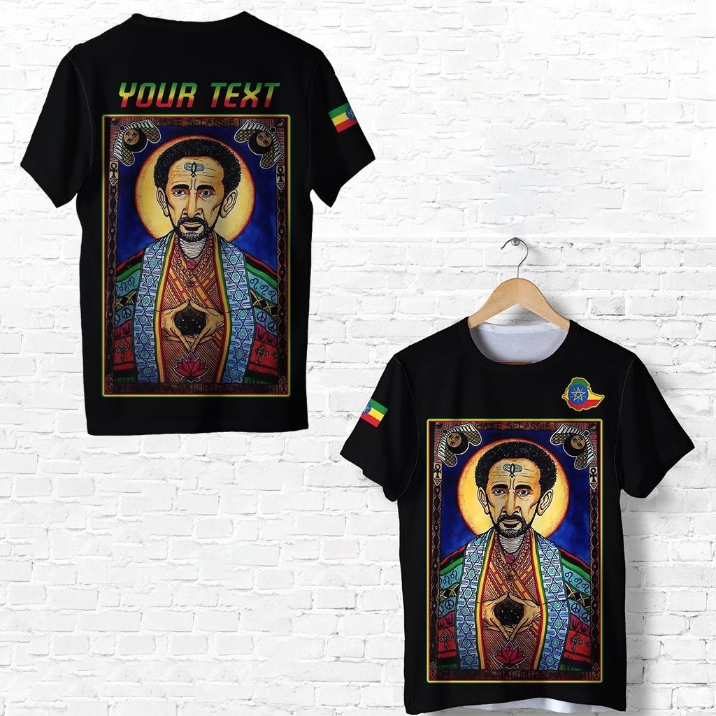 Custom Ethiopia Proud T-Shirt Haile Selassie I Graphic Tee