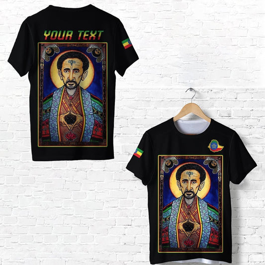 Custom Ethiopia Proud T-Shirt Haile Selassie I Graphic Tee