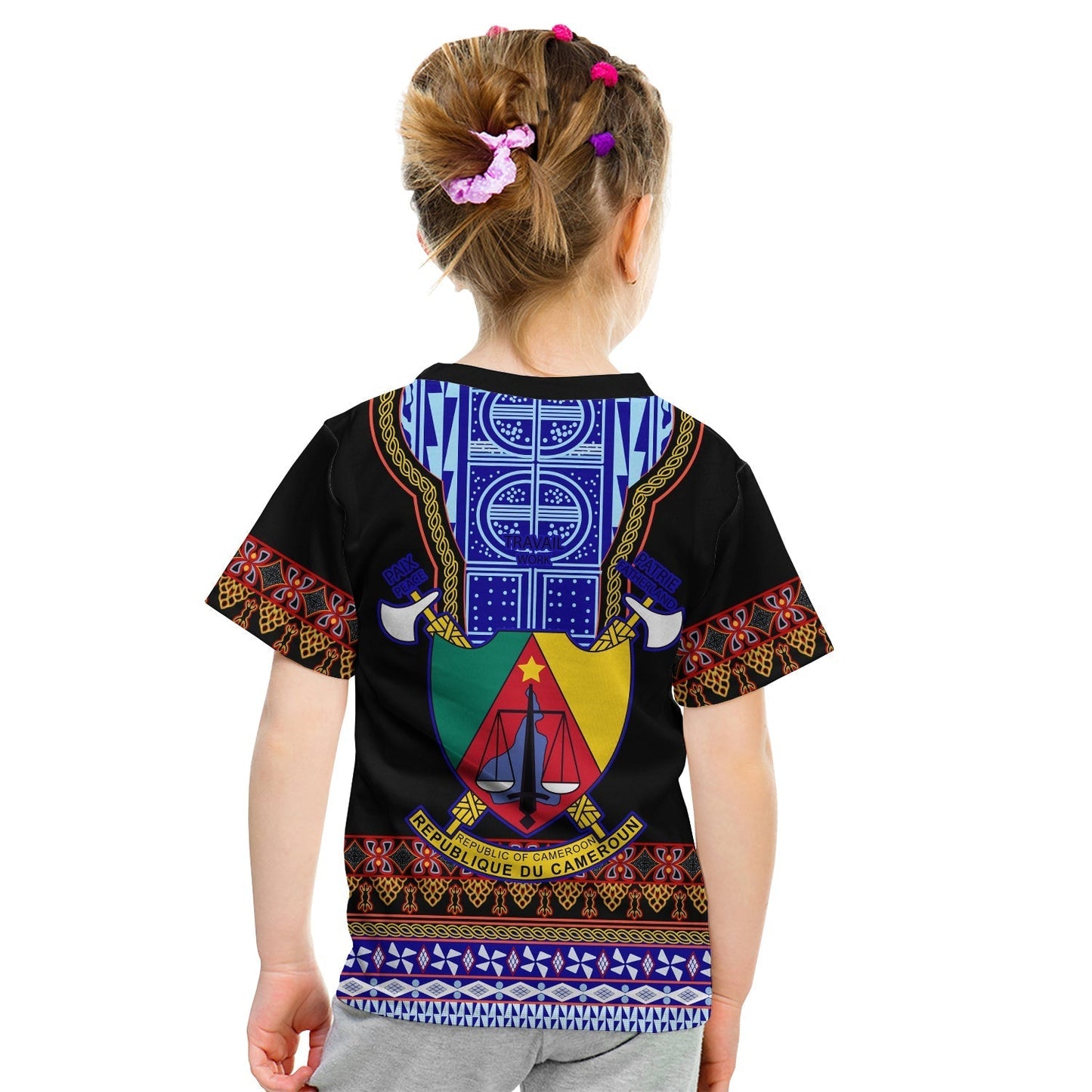 Cameroon T-Shirt Atoghu Pattern Black Style Graphic Tee