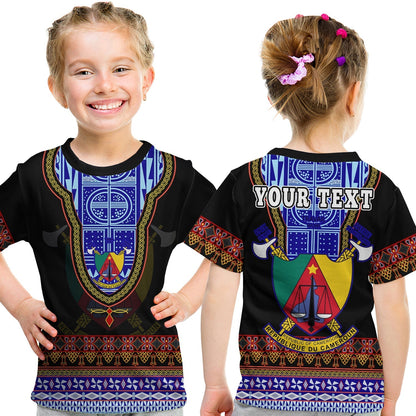 Custom Cameroon T-Shirt Atoghu Pattern Black Style Graphic Tee