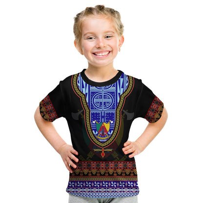 Custom Cameroon T-Shirt Atoghu Pattern Black Style Graphic Tee