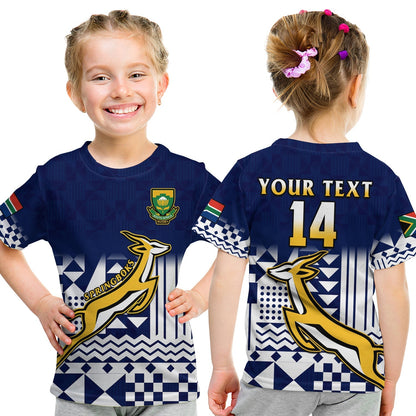 Custom South Africa Rugby T-Shirt Outgoing Tour Go Springboks Graphic Tee