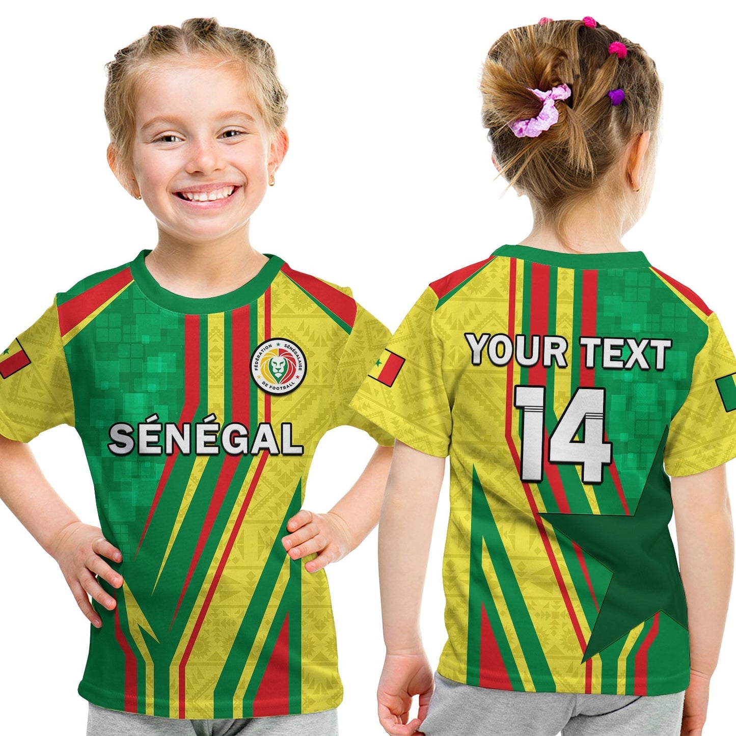 Custom Senegal Football T-Shirt Allez Les Lions Sporty Style Graphic Tee