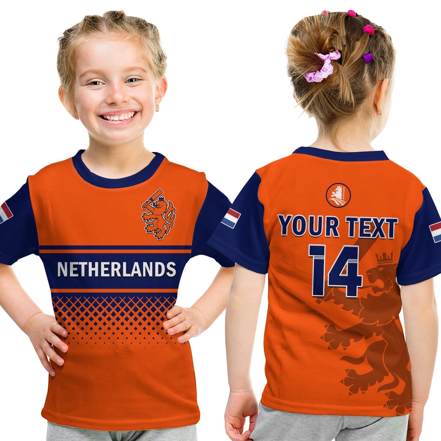 Custom Netherlands Cricket T-Shirt ODI Simple Orange Style Graphic Tee