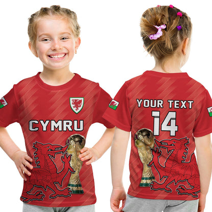 Custom Wales Football T-Shirt Cymru Champions World Cup 2022 Graphic Tee