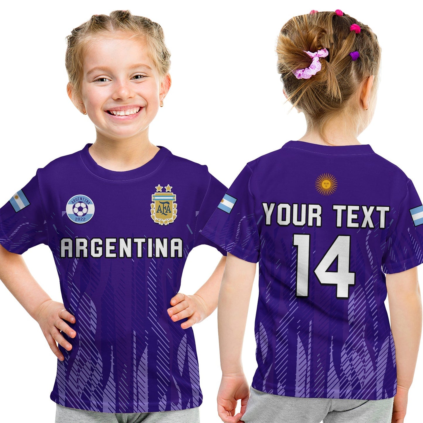 Custom Argentina Football T-Shirt Vamos La Albiceleste 2022 Newest Style Graphic Tee
