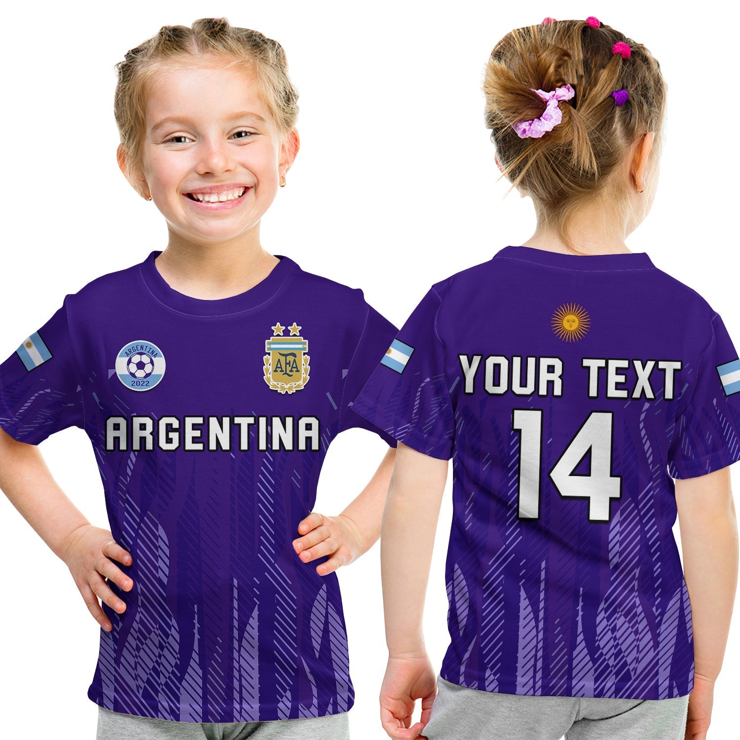 Custom Argentina Football T-Shirt Vamos La Albiceleste 2022 Newest Style Graphic Tee