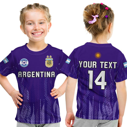Custom Argentina Football T-Shirt Vamos La Albiceleste 2022 Newest Style Graphic Tee