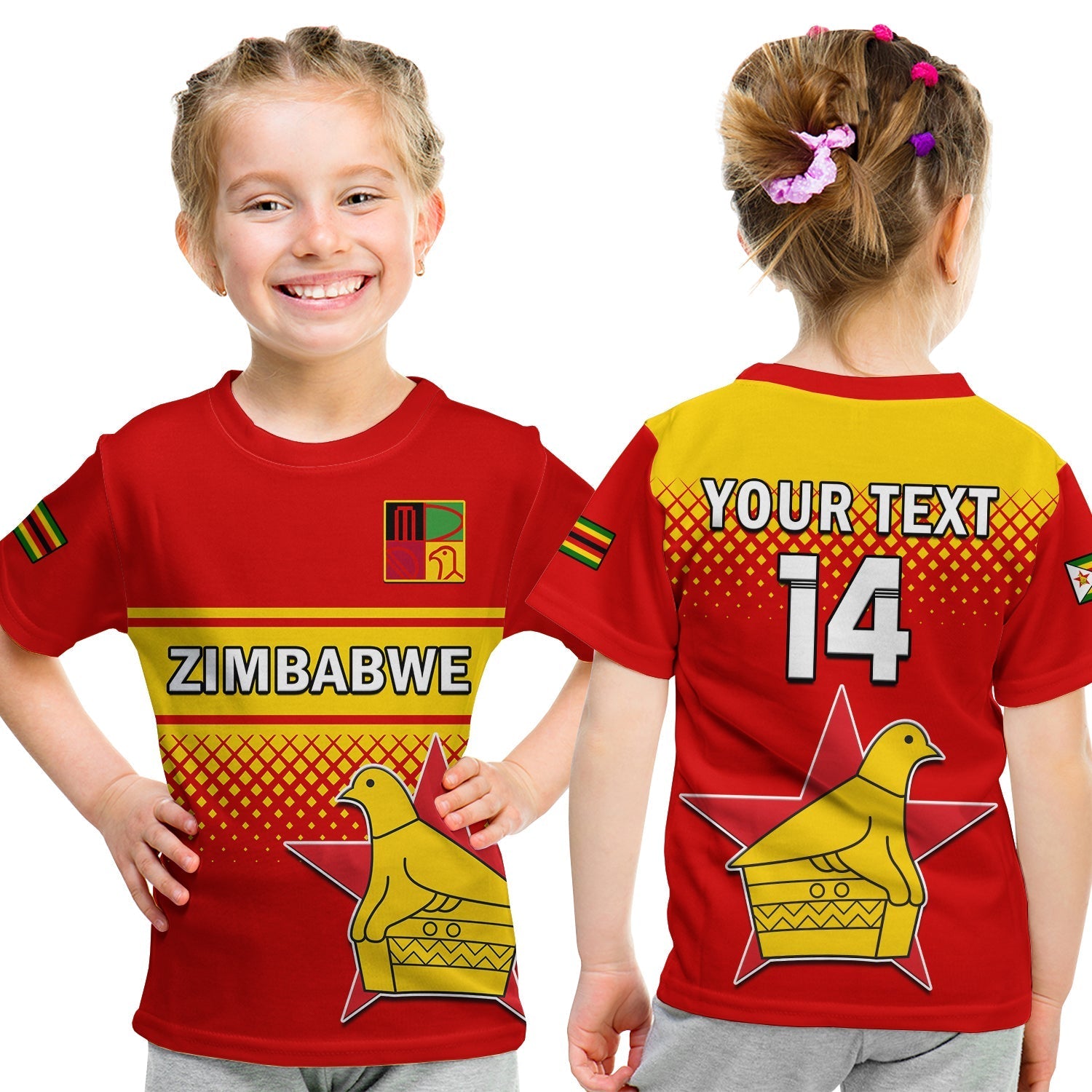 Custom Zimbabwe Cricket T-Shirt The Chevrons ODI Style Graphic Tee