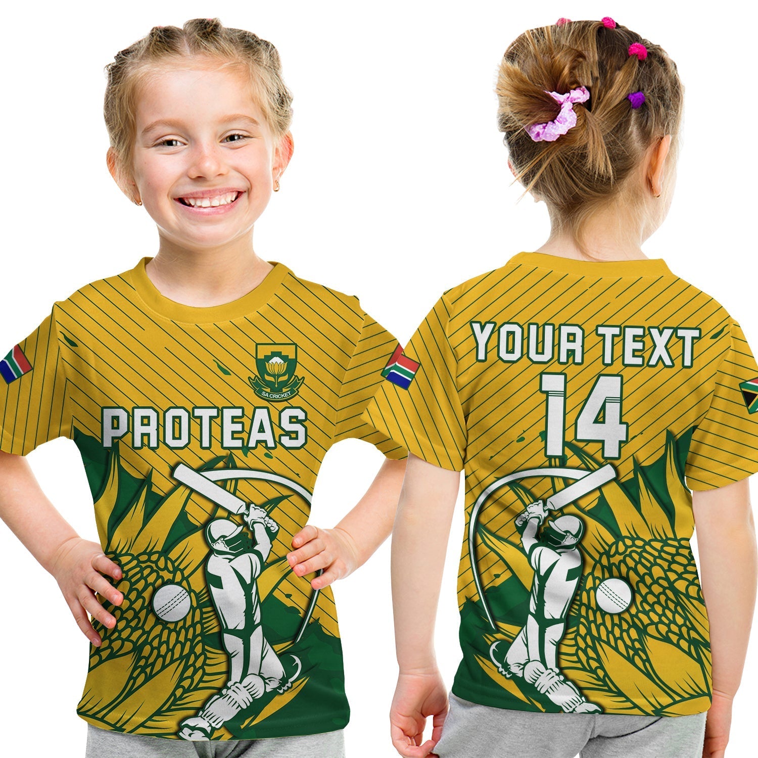 Custom South Africa Cricket T-Shirt Go Proteas Unique Style Graphic Tee