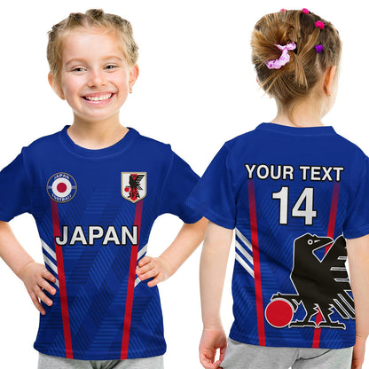 Custom Japan Football T-Shirt Samurai Blue World Cup 2022 Graphic Tee