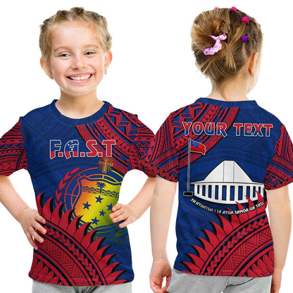Custom F.A.S.T Samoa T-Shirt Samoan Coat Of Arms Polynesian Pattern Graphic Tee