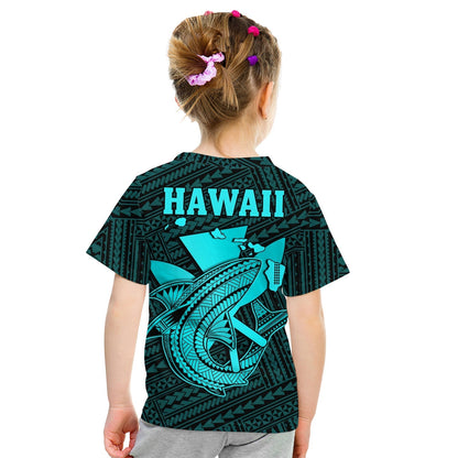 Custom Hawaii T-Shirt Kakau Kanaka Maoli Combine Polynesian Shark Ver.04 Graphic Tee