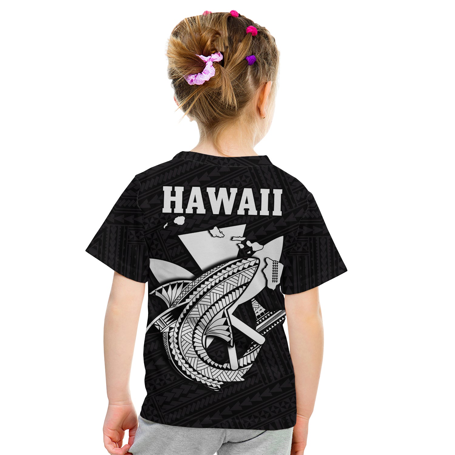Custom Hawaii T-Shirt Kakau Kanaka Maoli Combine Polynesian Shark Ver.07 Graphic Tee