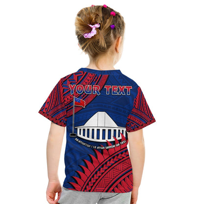 Custom F.A.S.T Samoa T-Shirt Samoan Coat Of Arms Polynesian Pattern Graphic Tee