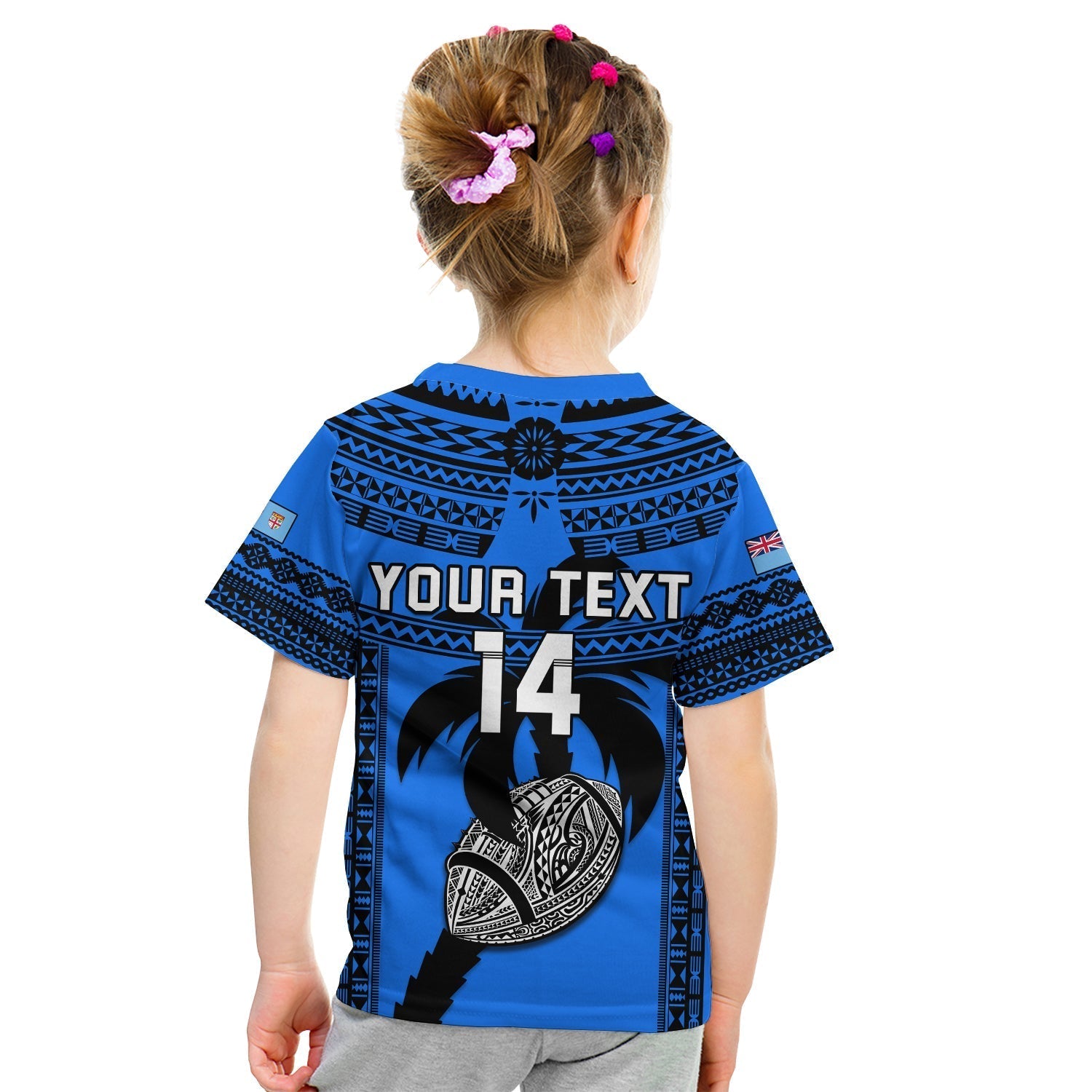 Custom Text And Number Fiji Rugby T-Shirt Fijian Drua Super Polynesian Special Tapa Pattern Graphic Tee