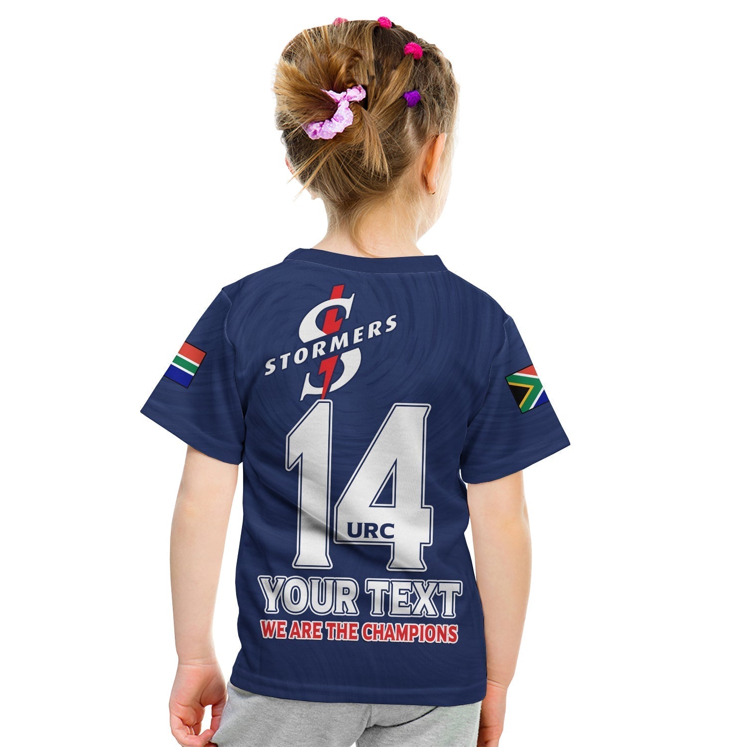 Custom Stormers South Africa Rugby T-Shirt We Are The Champions URC Unity Graphic Tee