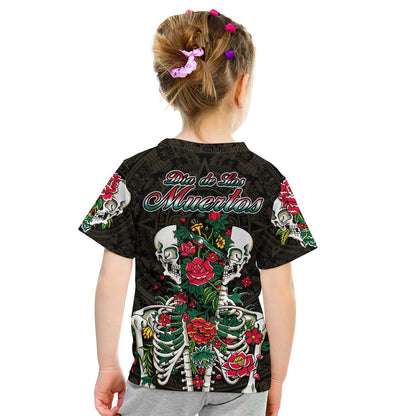 Mexico T-Shirt Floral Skull Dia De Los Muertos Graphic Tee
