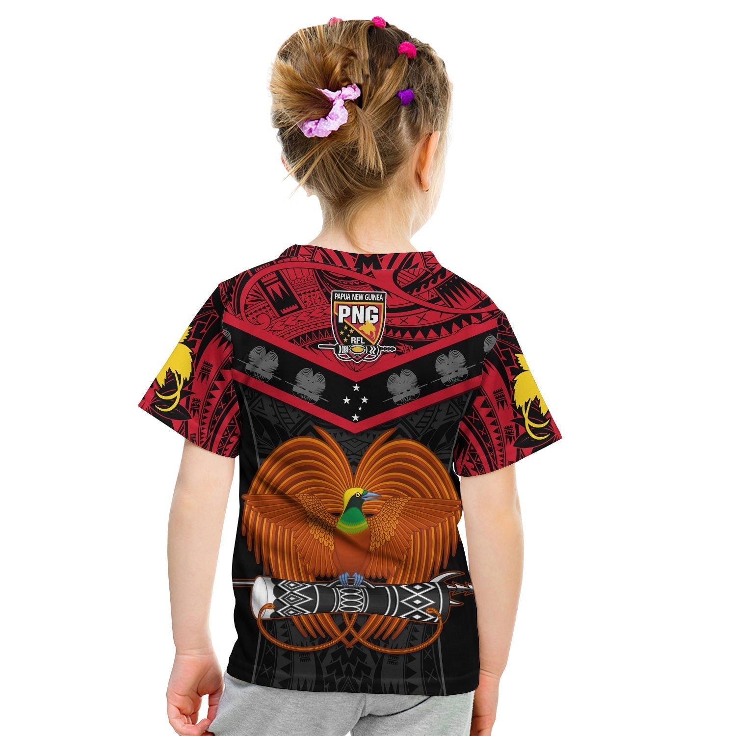 Papua New Guinea Rugby T-Shirt PNG Kumuls Bird Of Paradise Black Graphic Tee