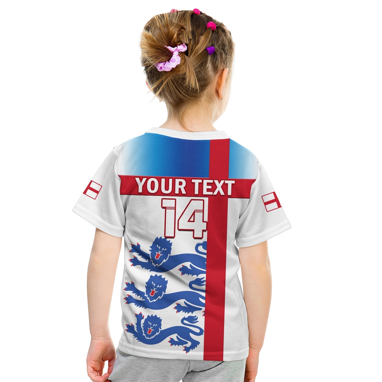 Custom England Football T-Shirt Three Lions Champions World Cup 2022 Graphic Tee