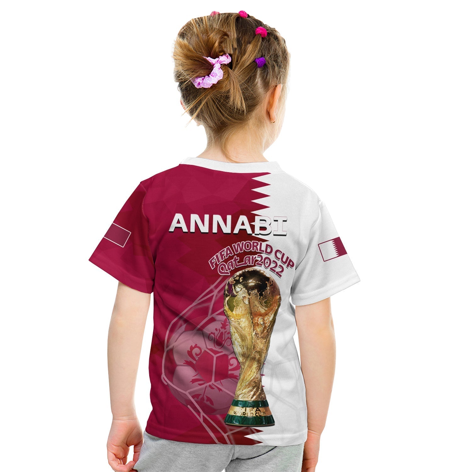 Qatar Football T-Shirt Annabi Champions Proud WC 2022 Graphic Tee