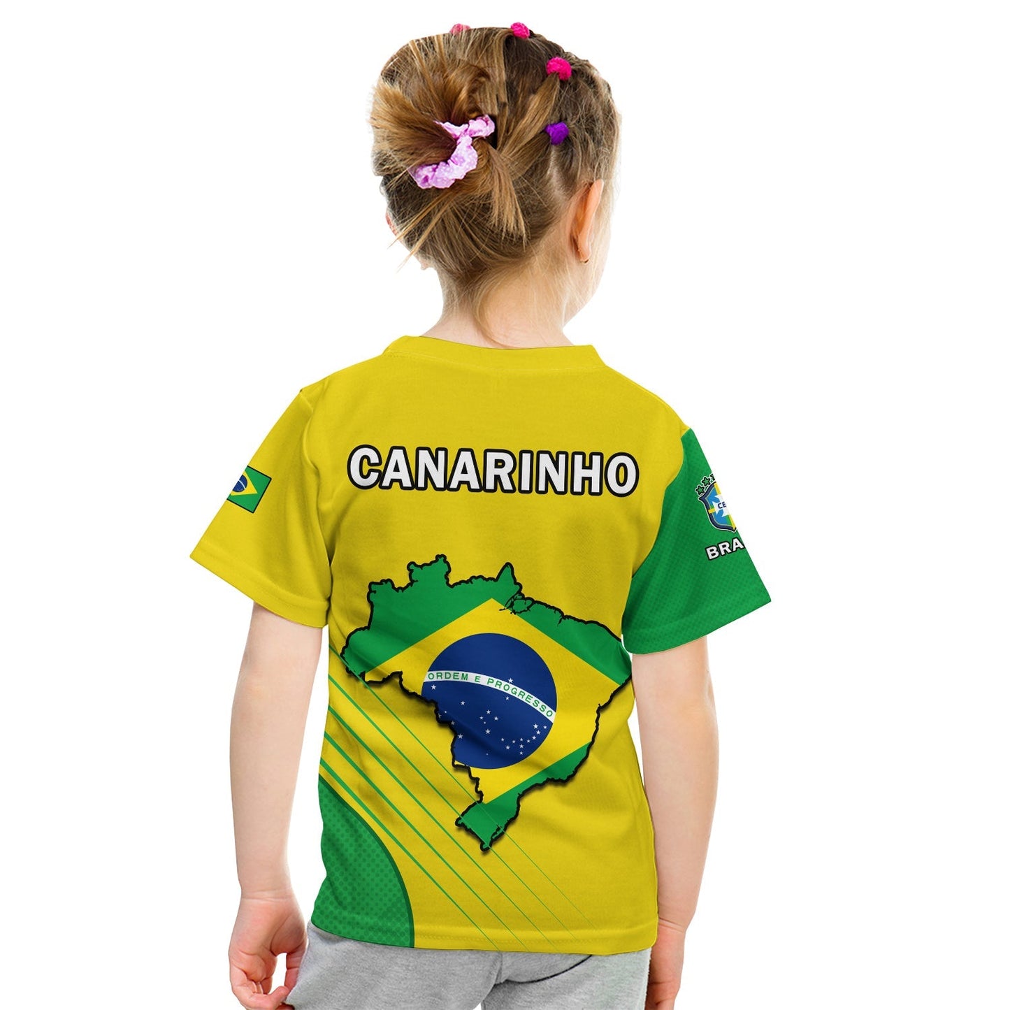 Brazil Football T-Shirt Brasil Map Come On Canarinho Sporty Style Graphic Tee
