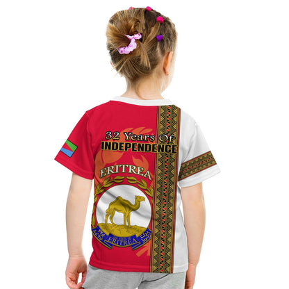 Eritrea T-Shirt African Pattern Happy Independence Day Version White Graphic Tee