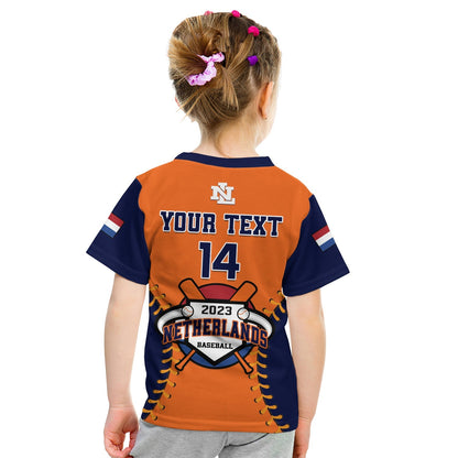 Custom Netherlands Baseball T-Shirt Sporty Style Graphic Tee