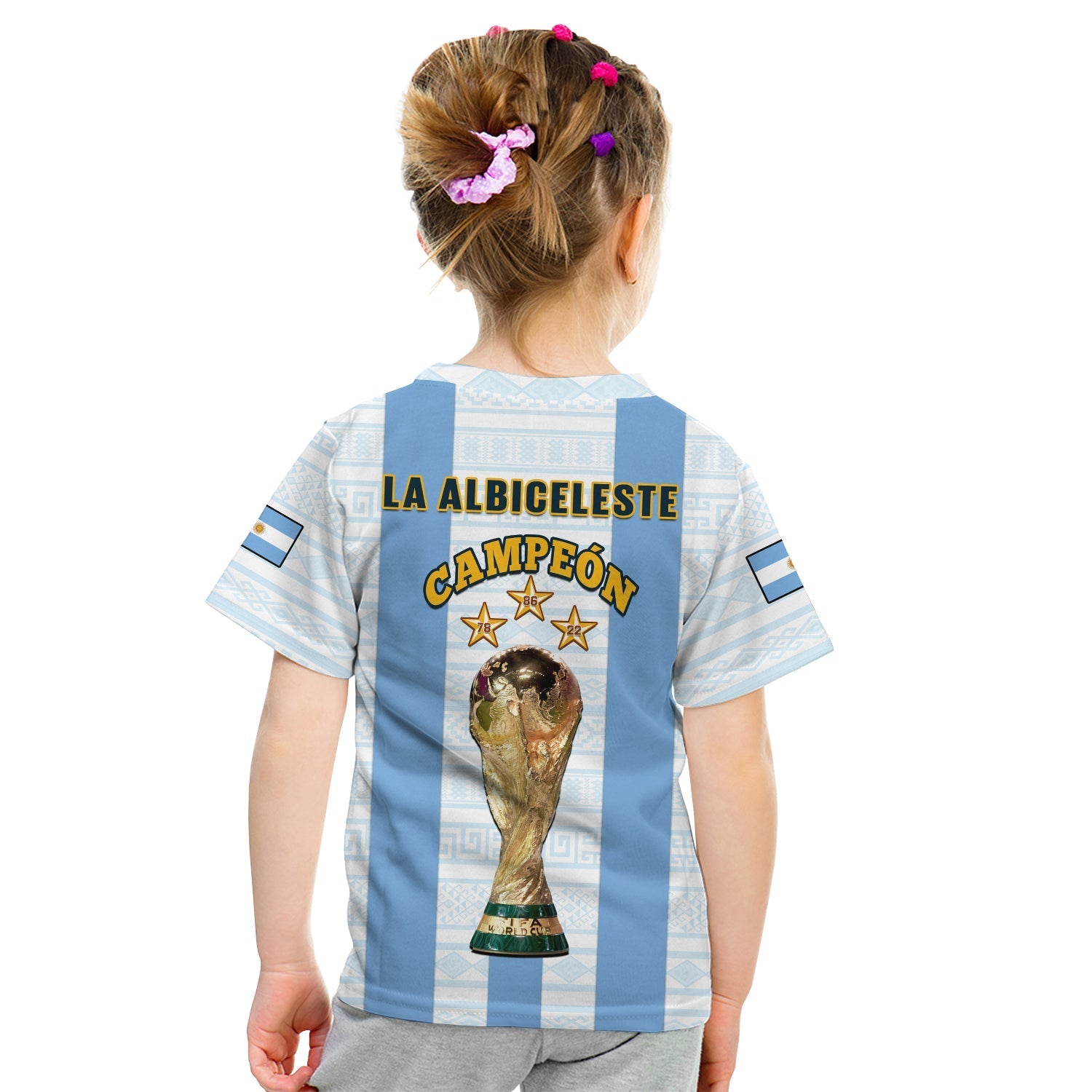 Argentina Football T-Shirt World Cup La Albiceleste 3rd Champions Proud Graphic Tee