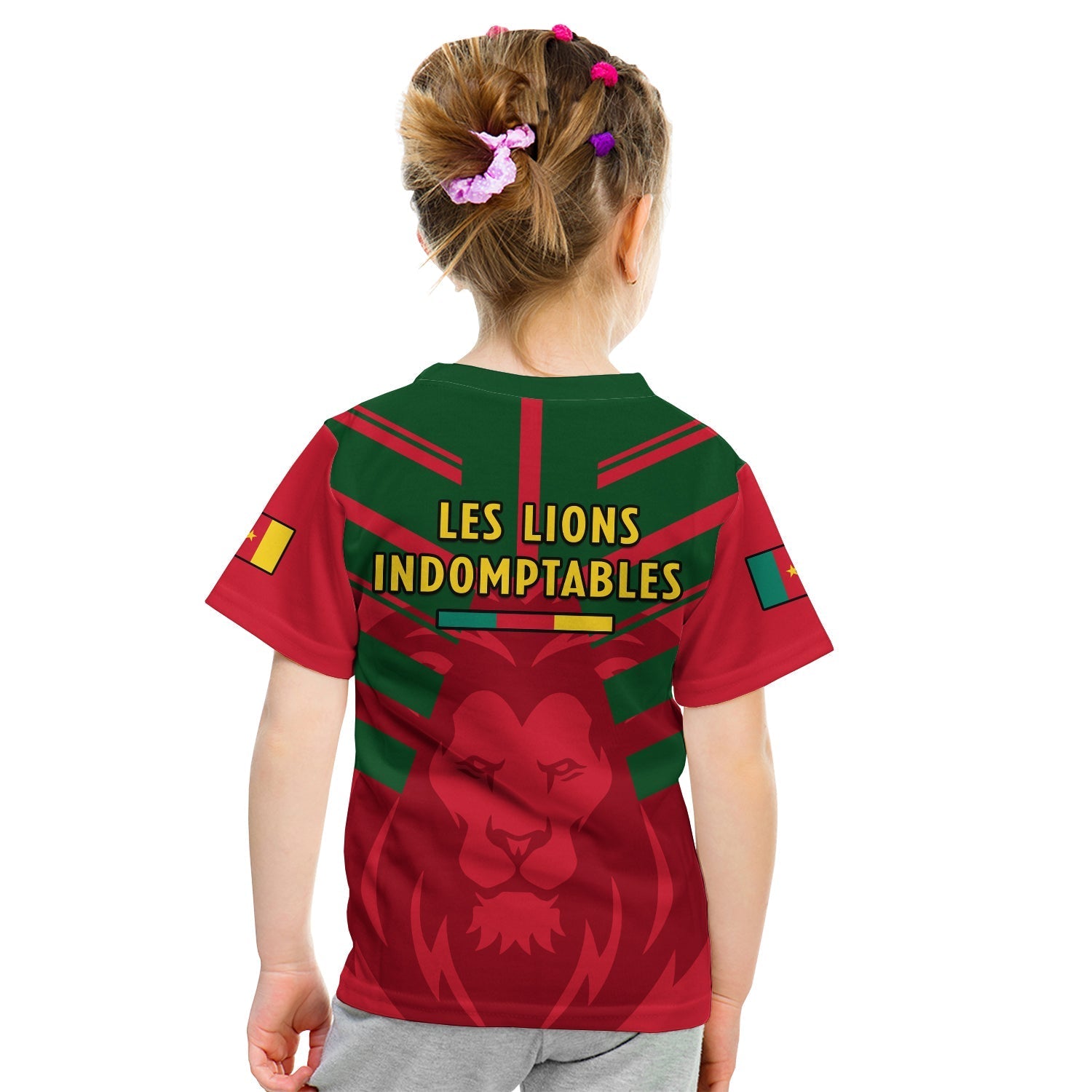 Cameroon Football T-Shirt Les Lions Indomptables Red World Cup 2022 Graphic Tee