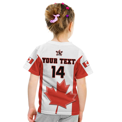Custom Canada Baseball T-Shirt Canadian Maple Leaf Sporty Graphic Tee