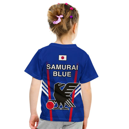 Japan Football T-Shirt Samurai Blue World Cup 2022 Graphic Tee