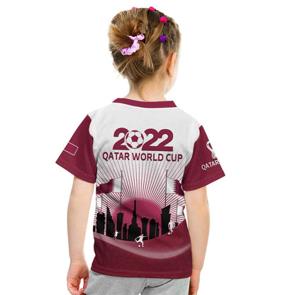 Qatar T-Shirt Happy 144th Independence Anniversary Mix World Cup 2022 Graphic Tee