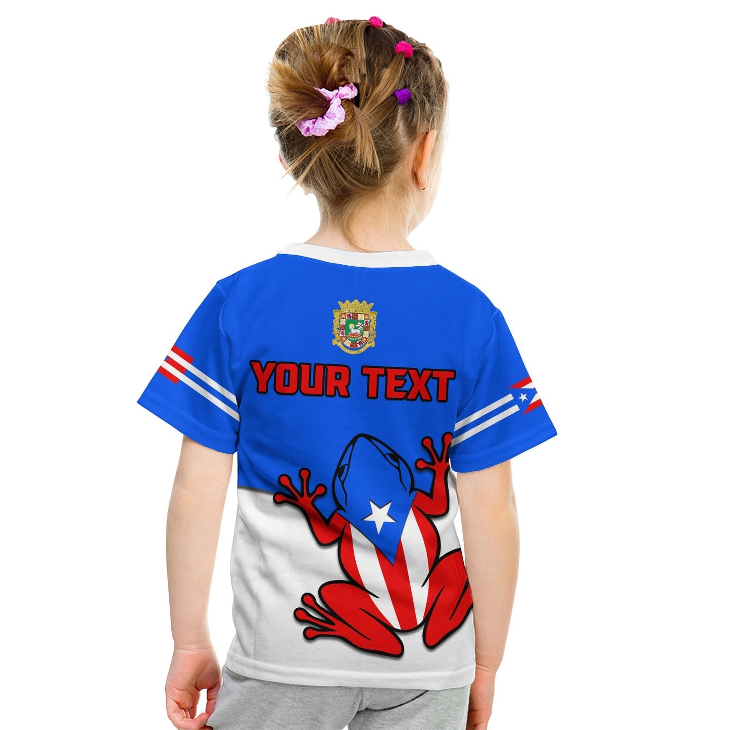 Custom Puerto Rico T-Shirt Coqui Frog Simple Style Graphic Tee