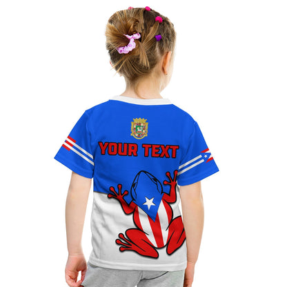 Custom Puerto Rico T-Shirt Coqui Frog Simple Style Graphic Tee