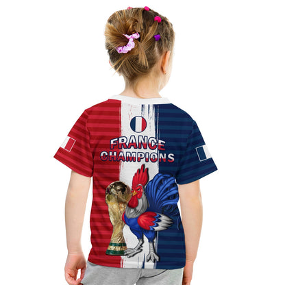 France Football T-Shirt Les Bleus Champions World Cup 2022 Graphic Tee