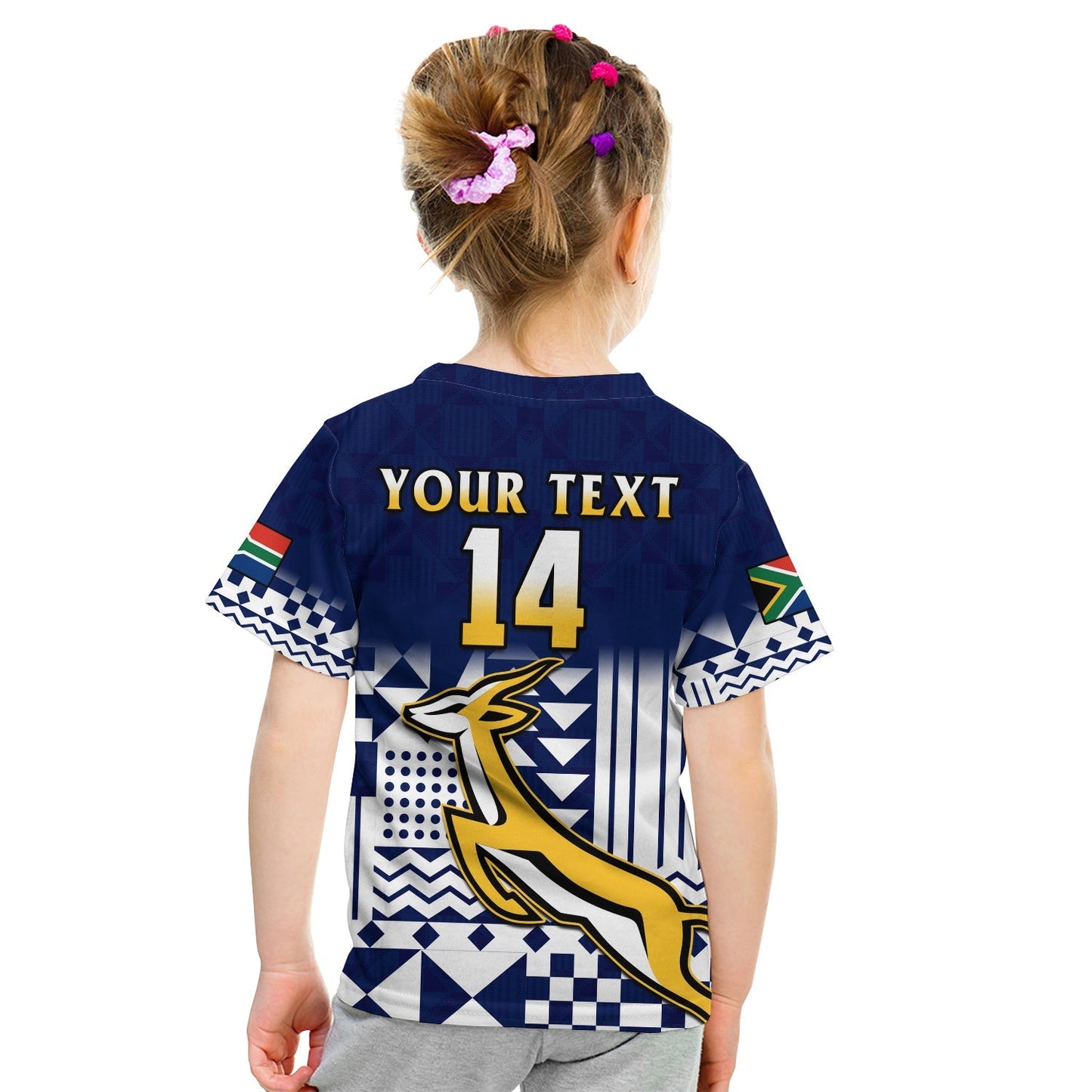 Custom South Africa Rugby T-Shirt Outgoing Tour Go Springboks Graphic Tee
