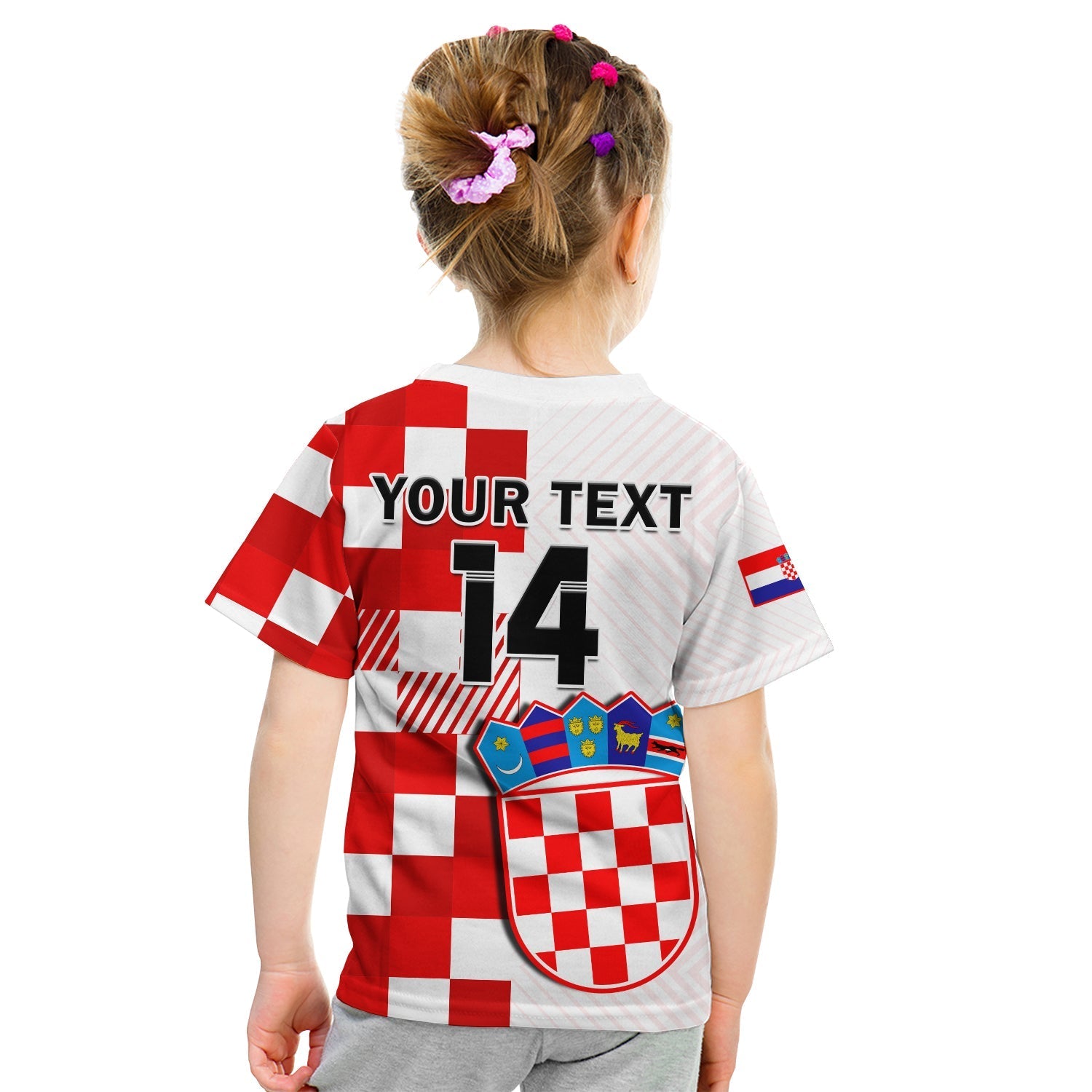 Custom Croatia Football T-Shirt Hrvatska Checkerboard Champions WC 2022 Graphic Tee