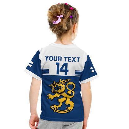 Custom Finland Hockey T-Shirt Come On Suomi Graphic Tee