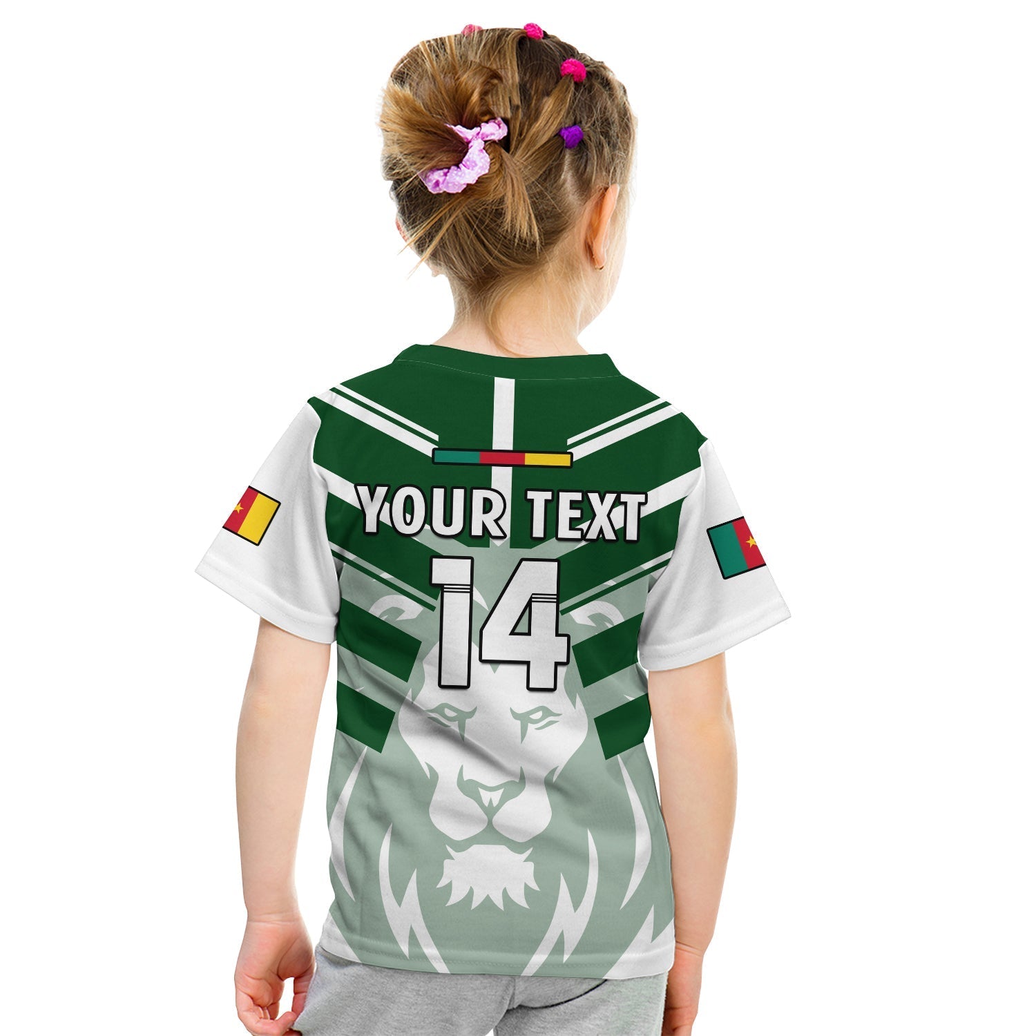 Custom Cameroon Football T-Shirt Les Lions Indomptables White World Cup 2022 Graphic Tee