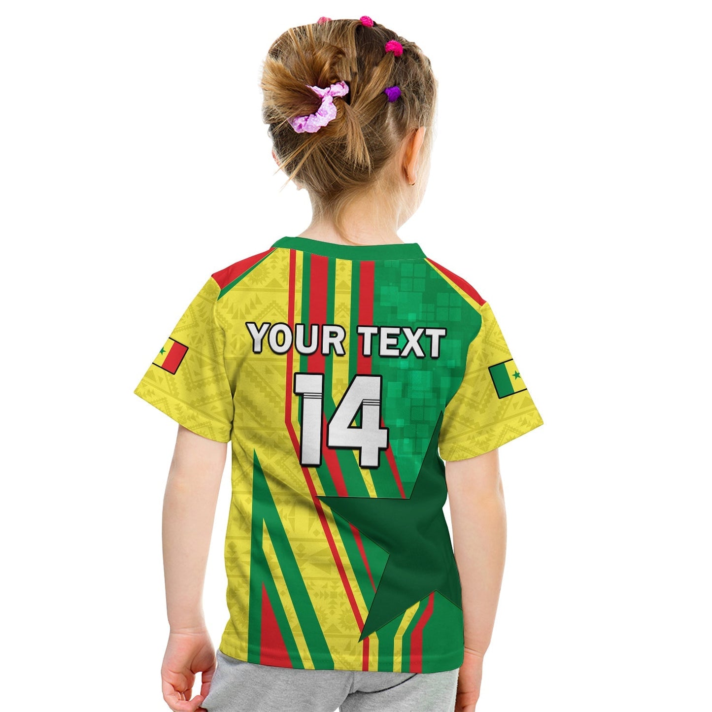 Custom Senegal Football T-Shirt Allez Les Lions Sporty Style Graphic Tee