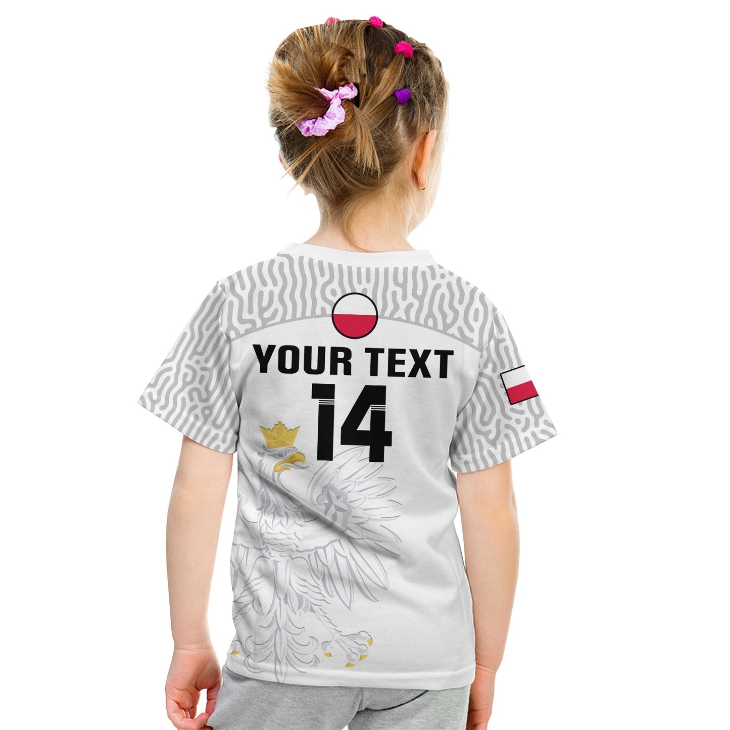 Custom Poland Football T-Shirt Polska World Cup 2022 White Graphic Tee