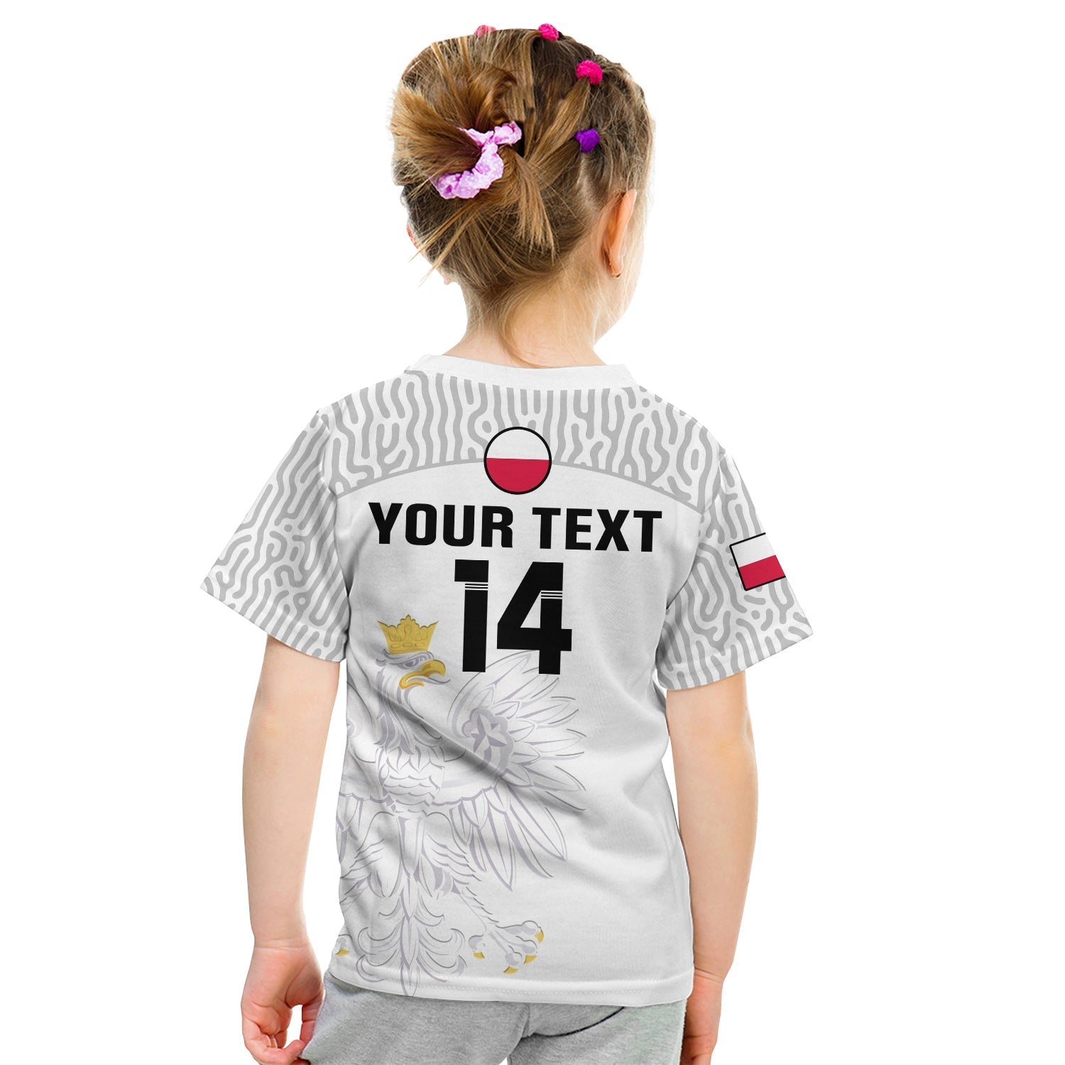 Custom Poland Football T-Shirt Polska World Cup 2022 White Graphic Tee