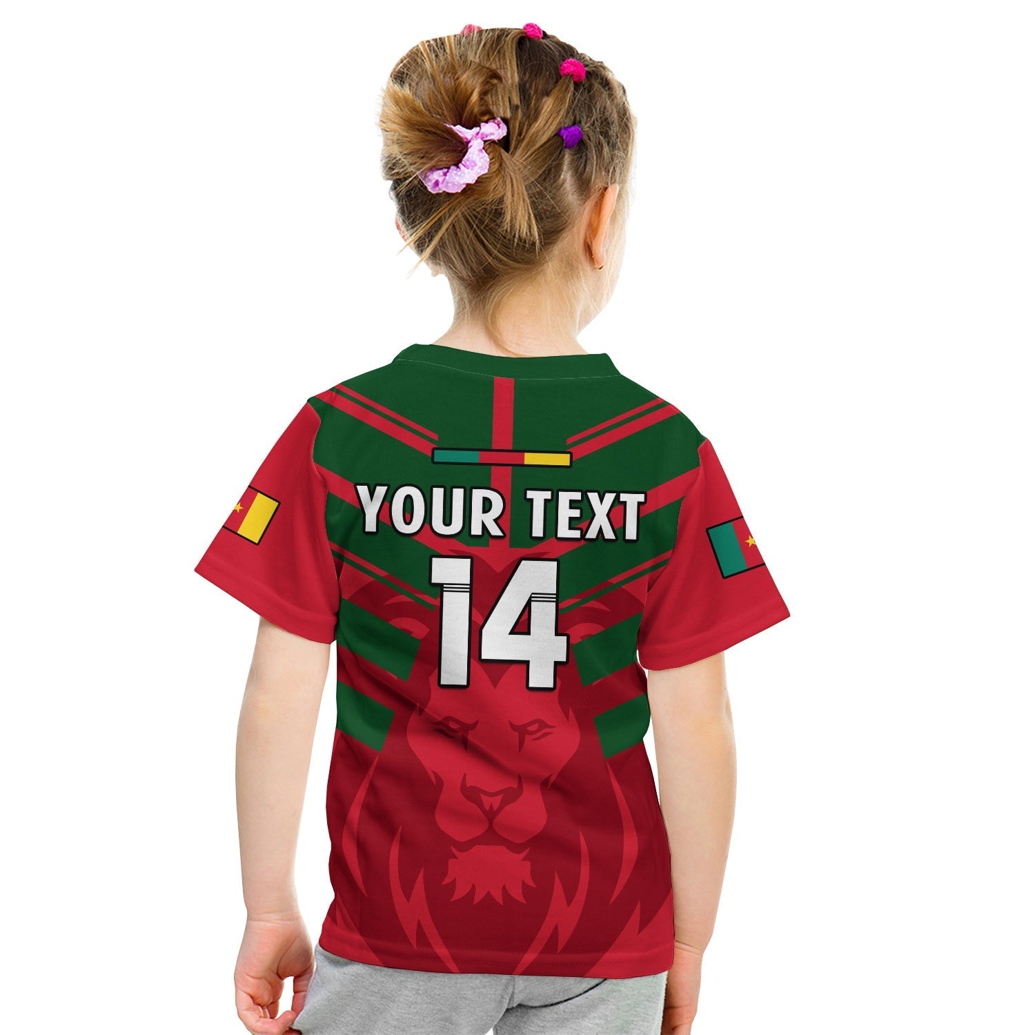Custom Cameroon Football T-Shirt Les Lions Indomptables Red World Cup 2022 Graphic Tee