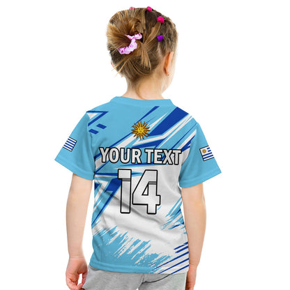Custom Uruguay Football T-Shirt La Celeste WC 2022 Sporty Style Graphic Tee
